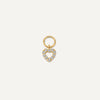 Pavé Cubic Zirconia Open Heart Hoop Charm
