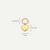 14 Karat Gold Heart Hoop Charm - 4
