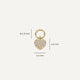 Pavé Cubic Zirconia Heart Hoop Charm
