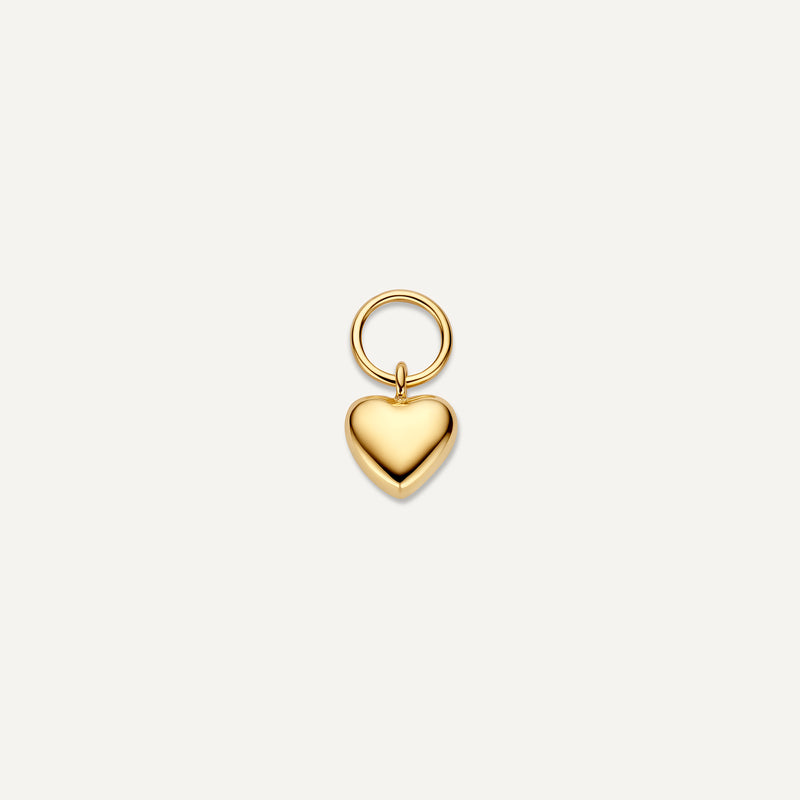 Puffy Heart Hoop Charm