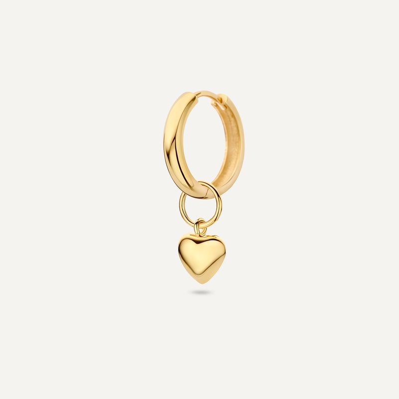 Puffy Heart Hoop Charm