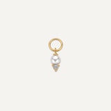 Cubic Zirconia Pearl Hoop Charm