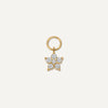Cubic Zirconia Flower Hoop Charm