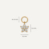 14 Karat Gold Cubic Zirconia Flower Hoop Charm - 5