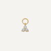 Cubic Zirconia Lotus Hoop Charm
