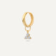 Cubic Zirconia Lotus Hoop Charm