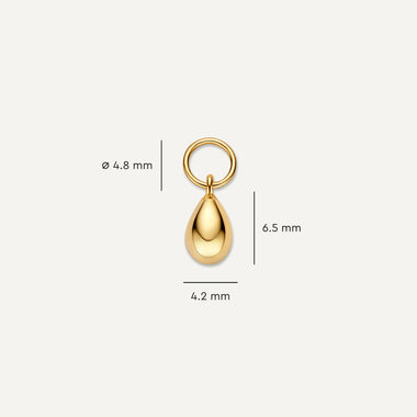 585er Gold Drop Hoop Charm - 5