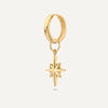 Oro de 14 Quilates Stellar Hoop Charm - 5