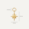 Oro de 14 Quilates Stellar Hoop Charm - 6