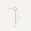 14 Karat Gold Bar Hoop Charm (21 mm) - 5