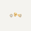 585er Gold Round Cut Zirkonia Ohrstecker - 1
