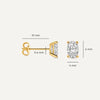 14 Karat Gold Oval Cut Cubic Zirconia Studs - 7