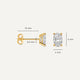 Oval Cut Cubic Zirconia Studs