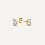 Oval Cut Cubic Zirconia Studs