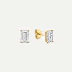Emerald Cut Zirkonia Ohrstecker