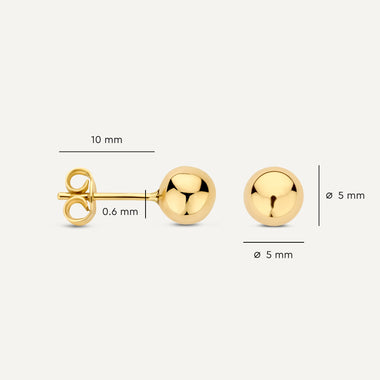 14 Karat Gold Bold Sphere Studs - 6