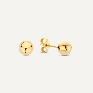 14 Karat Gold Bold Sphere Studs - 1