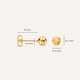 Pavé Zirconia Hoops Sphere Earrings Set
