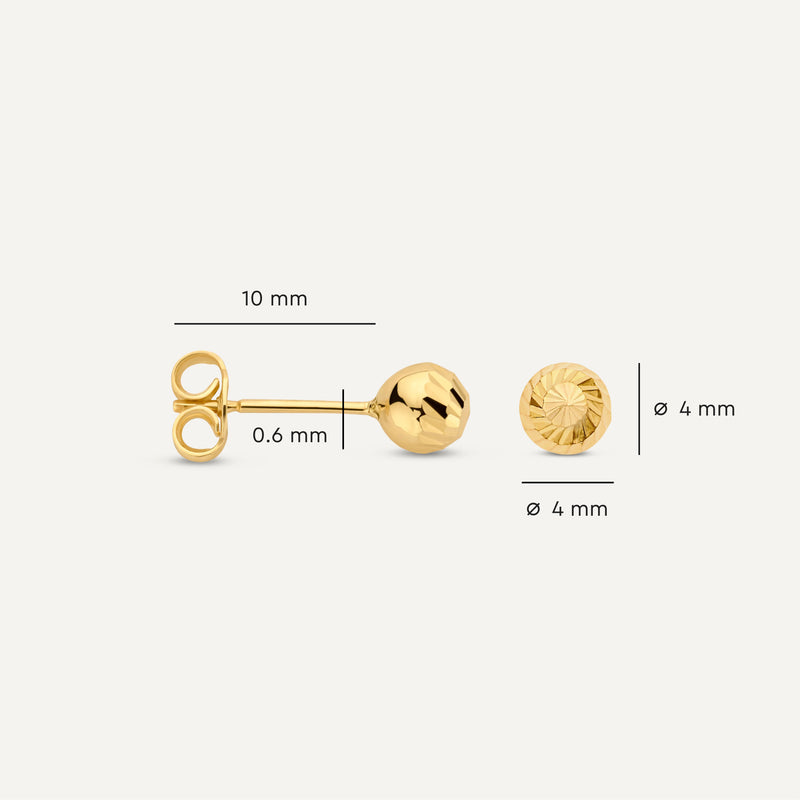 Pavé Zirconia Hoops Sphere Earrings Set