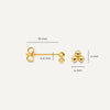 14 Karat Gold Sphere Cluster Studs - 8