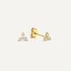 Cubic Zirconia Lotus Studs