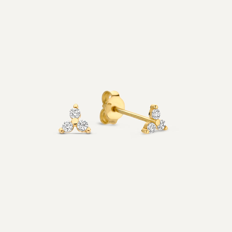Cubic Zirconia Lotus Studs