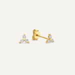 Cubic Zirconia Lotus Studs