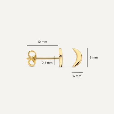 585er Gold Mond Ohrstecker - 6