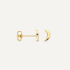 585er Gold Mond Ohrstecker - 5