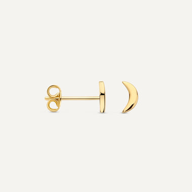 14 Karat Gold Moon Studs - 4