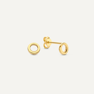 14 Karat Gold Halo Studs - 1