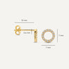 14 Karat Gold Pavé Cubic Zirconia Open Halo Studs - 7