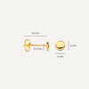 14 Karat Gold Coin Studs - 7