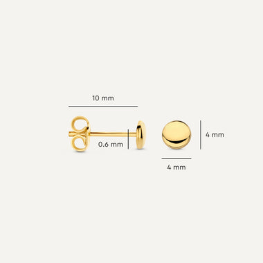 14 Karat Gold Coin Studs - 7