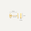 14 Karat Gold Bar Studs - 7