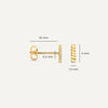585er Gold Stab Ohrstecker Set - 6