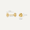 14 Karat Gold Knotted Studs - 4