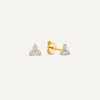 Cubic Zirconia Lotus Studs