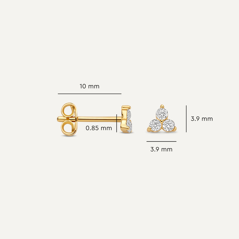Cubic Zirconia Lotus Studs