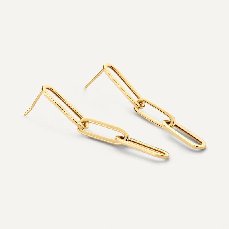 Triple Paperclip Drop Earrings