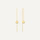 Coin Pull Through Drop Earrings