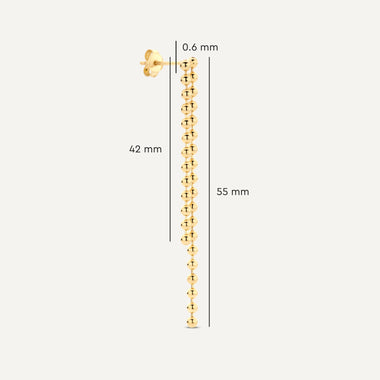 14 Karaat Goud Bolletjes Oorhangers - 6