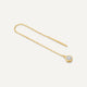 Cubic Zirconia Bar Pull Through Drop Earrings