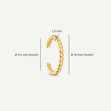 14 Karat Gold Beaded Ear Cuff - 8