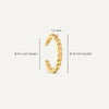 585er Gold Gedrehter Ear Cuff - 8