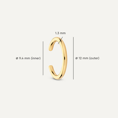 14 Karaat Goud Essential Cuff - 7