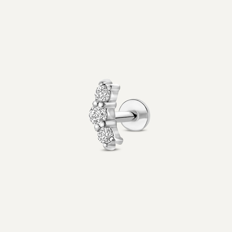 Diamanten Gebogen Staaf Piercing (0.06 ct)
