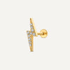 14 Karat Gold with Diamonds Diamond Lightning Bolt Piercing (0.05 ct) - 1