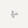 585er Weißgold mit Diamanten Diamant Geschwungener Piercing mit Zargenfassung (0.03 ct) - 1