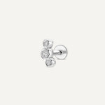Diamant Böjd Piercingring med infattning (0.03 ct)